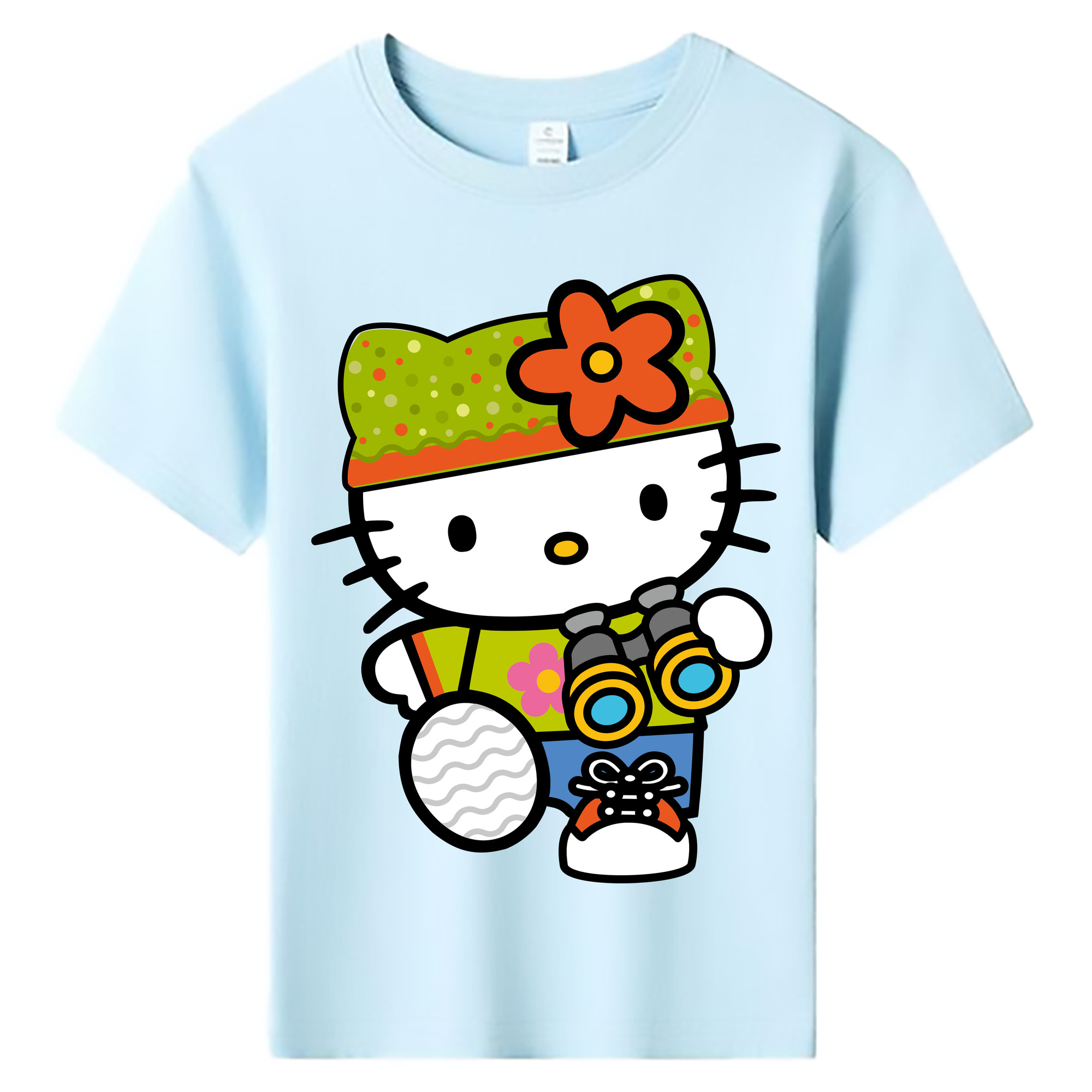 （画像用） Hello Kitty ハローキティ 綿100％キッズTシャツ（フロントプリント）
